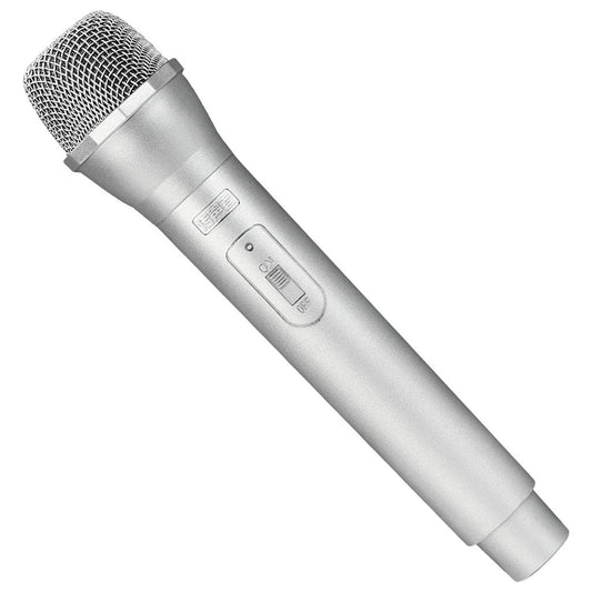 Artificial Plastic Wireless Microphone Props Fake Mic Toy Handheld Silver