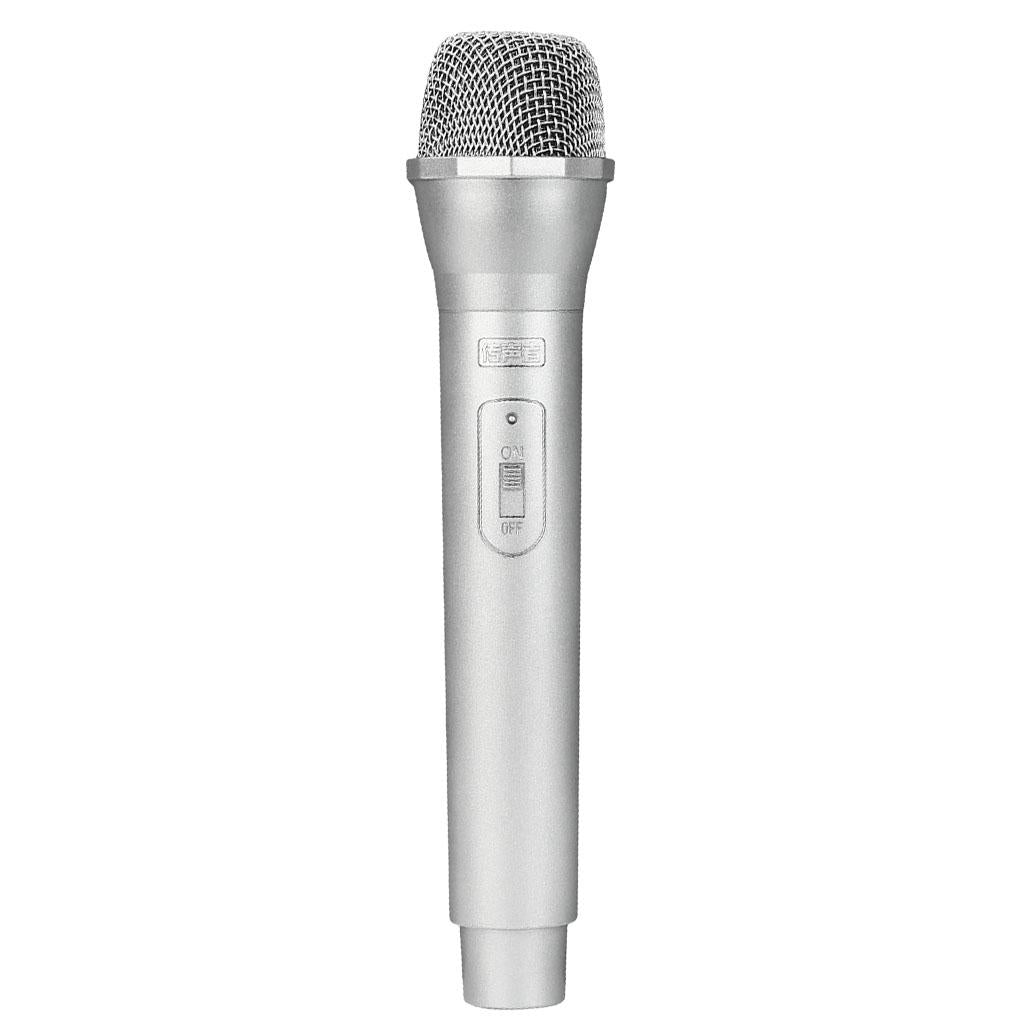 Artificial Plastic Wireless Microphone Props Fake Mic Toy Handheld Silver
