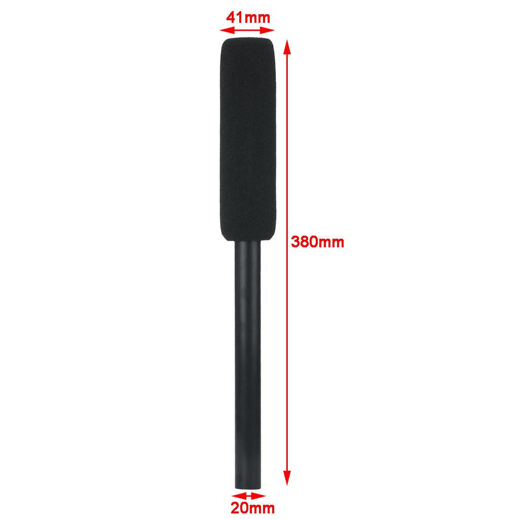 Plastic Interview Microphone Props Wireless Fake Mic Toy Handheld Black