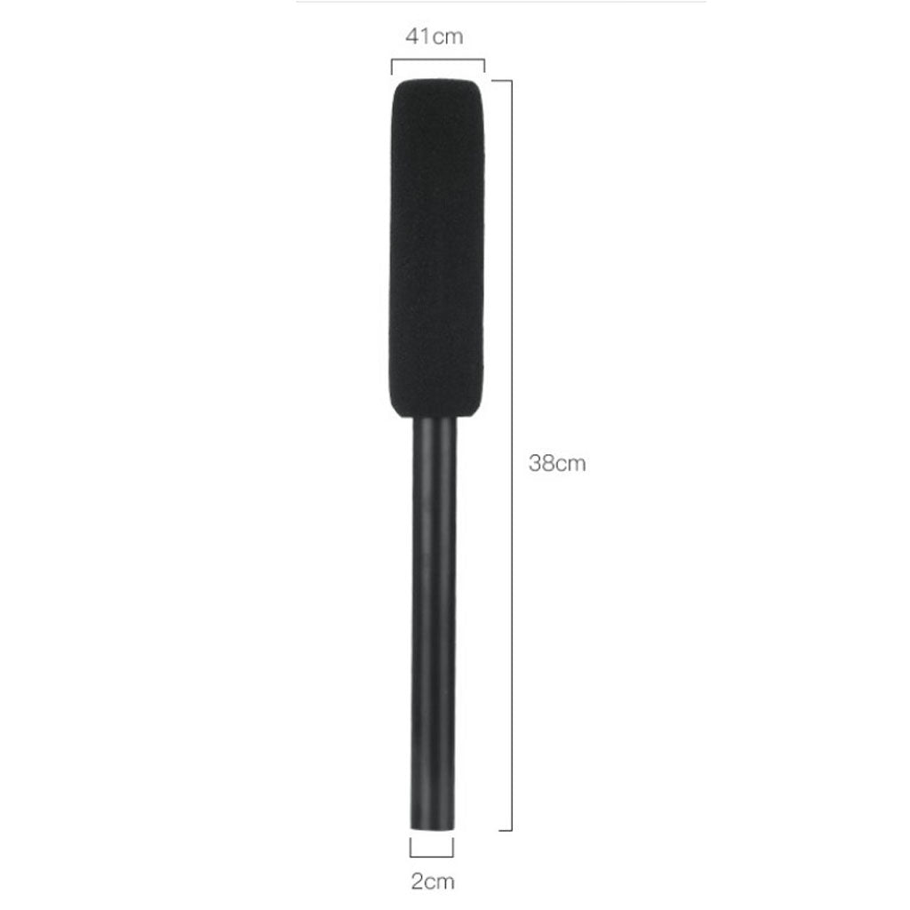 Plastic Interview Microphone Props Wireless Fake Mic Toy Handheld Black