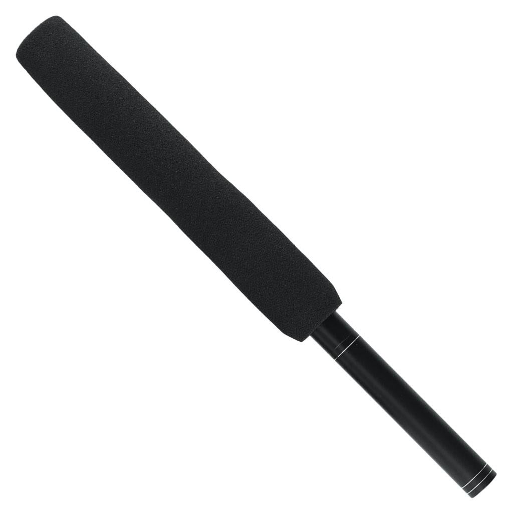 Classic Plastic Interview Microphone Props Fake Mic Toy Handheld Black 27cm