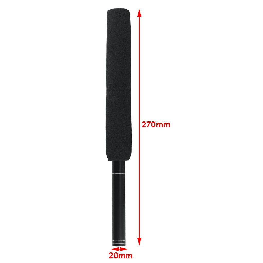 Classic Plastic Interview Microphone Props Fake Mic Toy Handheld Black 27cm