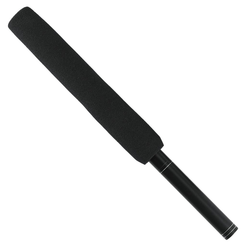 Classic Plastic Interview Microphone Props Fake Mic Toy Handheld Black 36cm