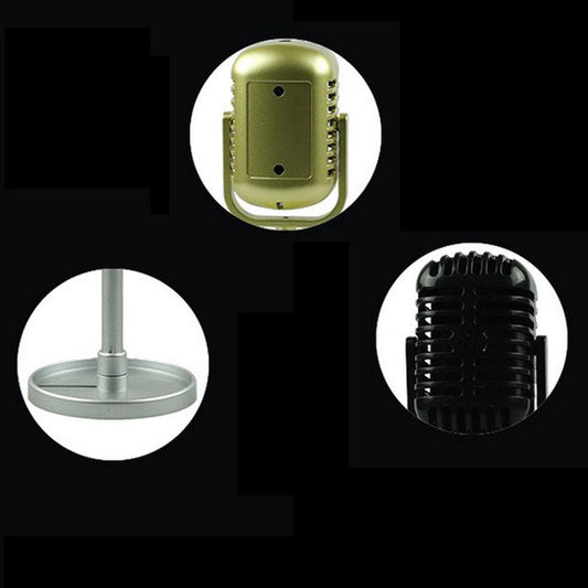 Classic Retro Vintage Style Microphone Prop Photography Props Old Mic Silver