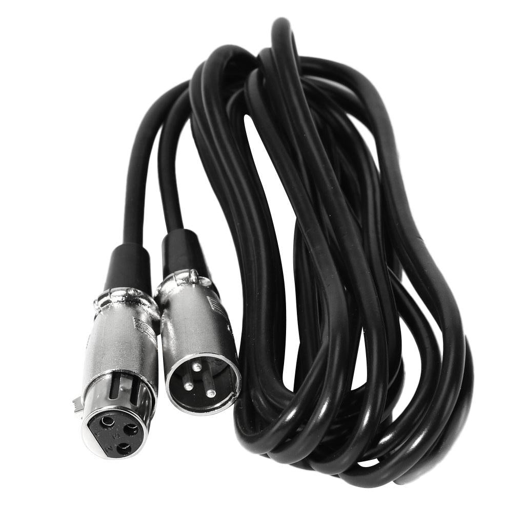 XLR Micr Cable, XLR Male to XLR Female Balanced 3 PIN Mic Cables, Black 20m