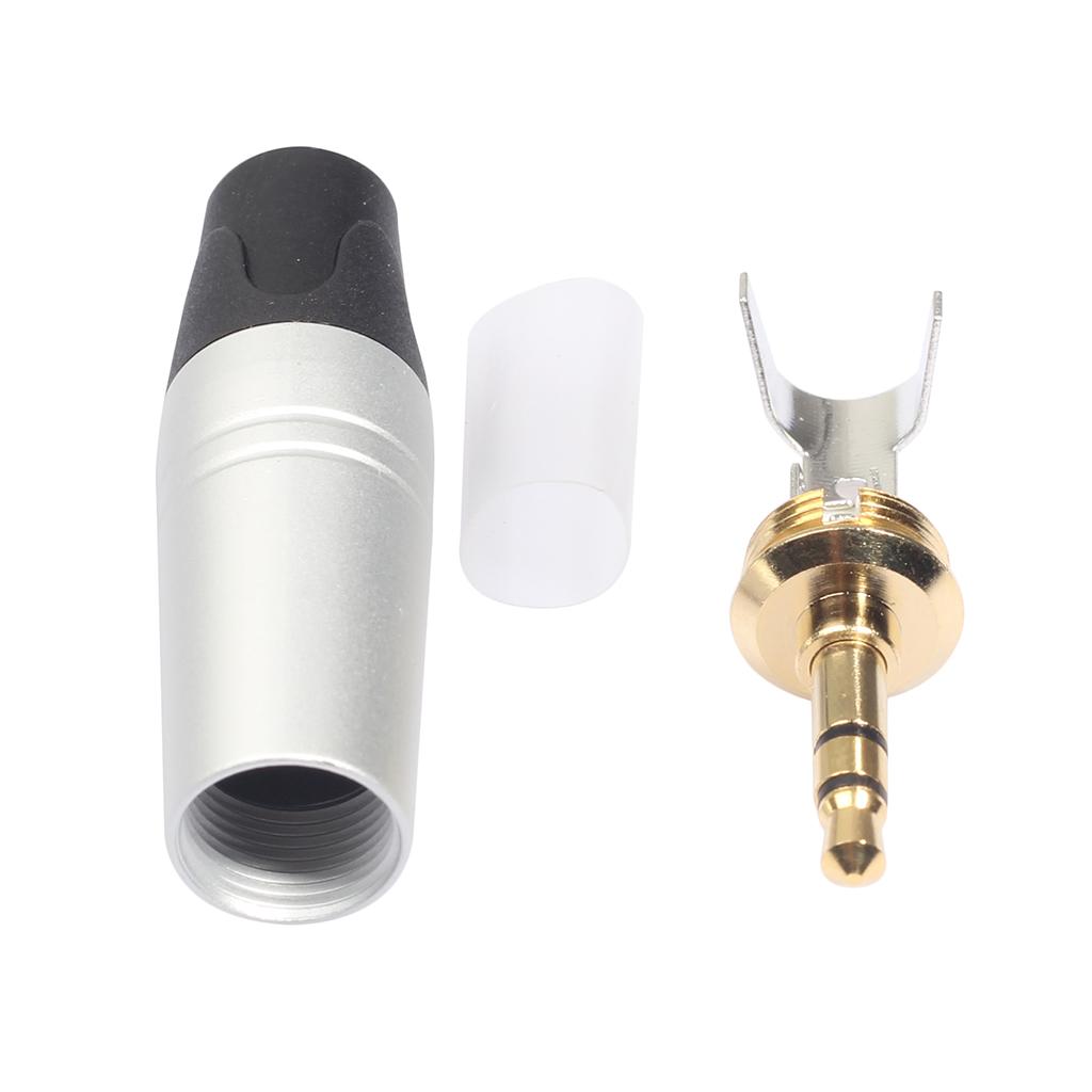 3.5mm Stereo Jack Plug Male Connector for DIY Audio Soldering for Microphone