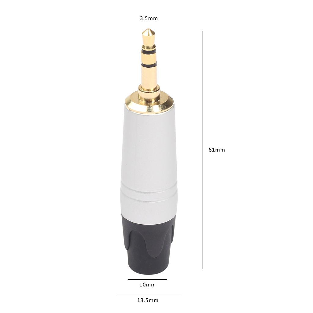 3.5mm Stereo Jack Plug Male Connector for DIY Audio Soldering for Microphone