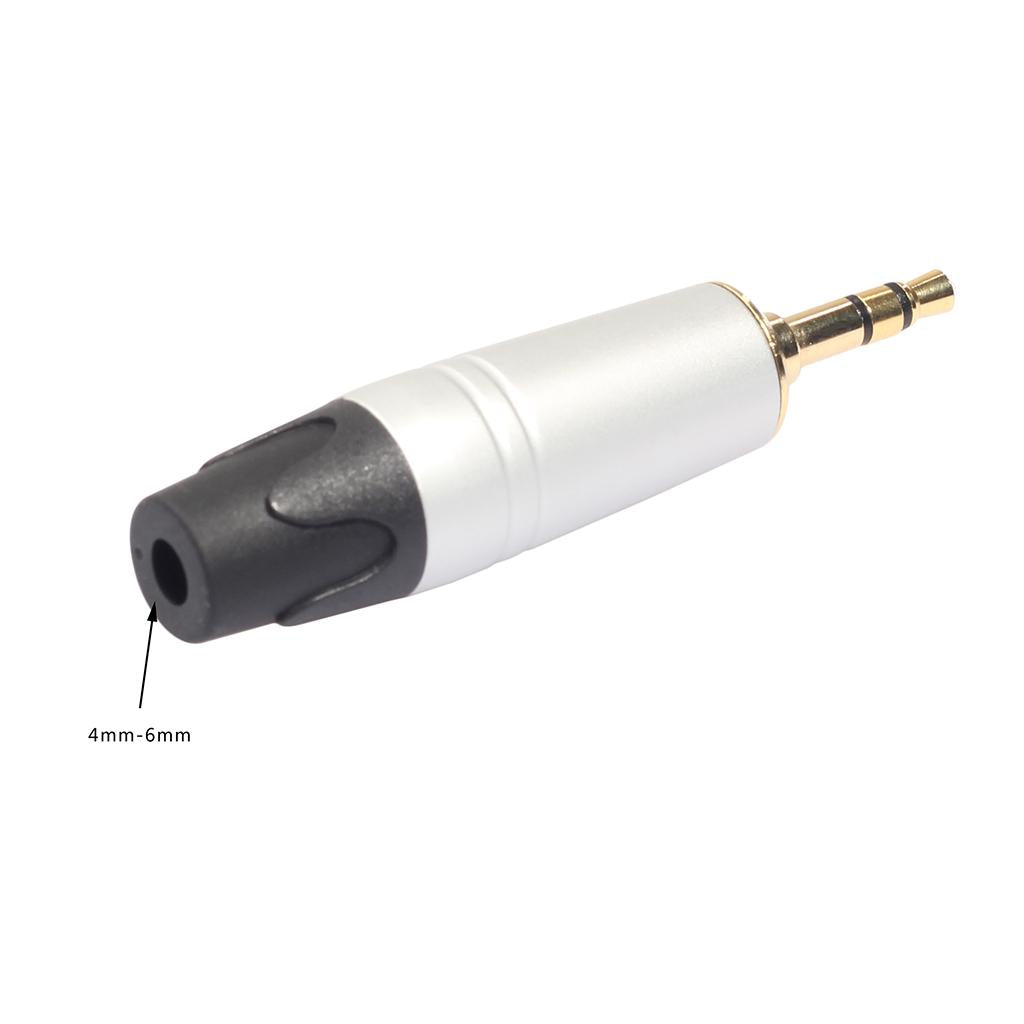 3.5mm Stereo Jack Plug Male Connector for DIY Audio Soldering for Microphone