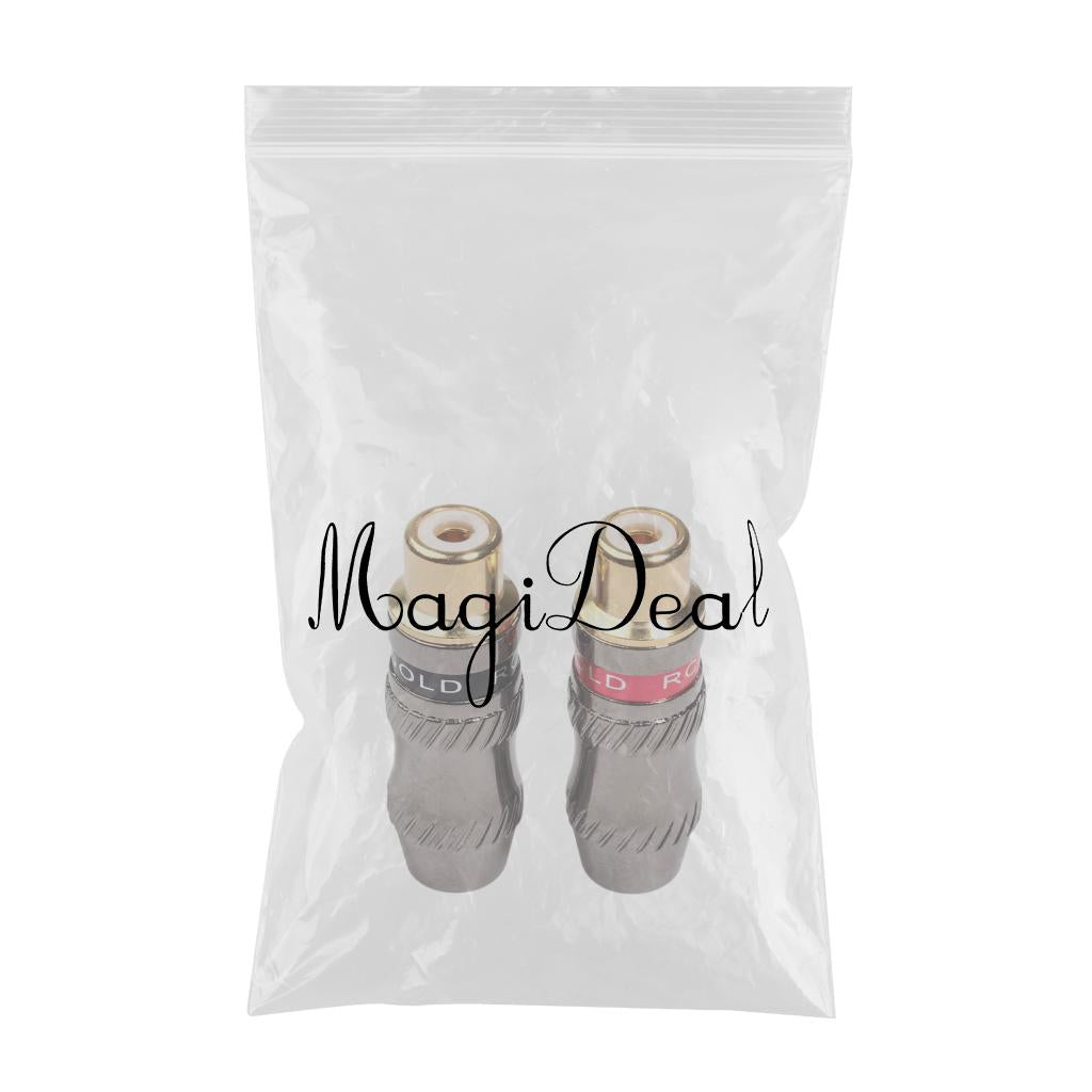 1 Pairs RCA jack Connector Female Microphone Headphone Audio Cable Adapter