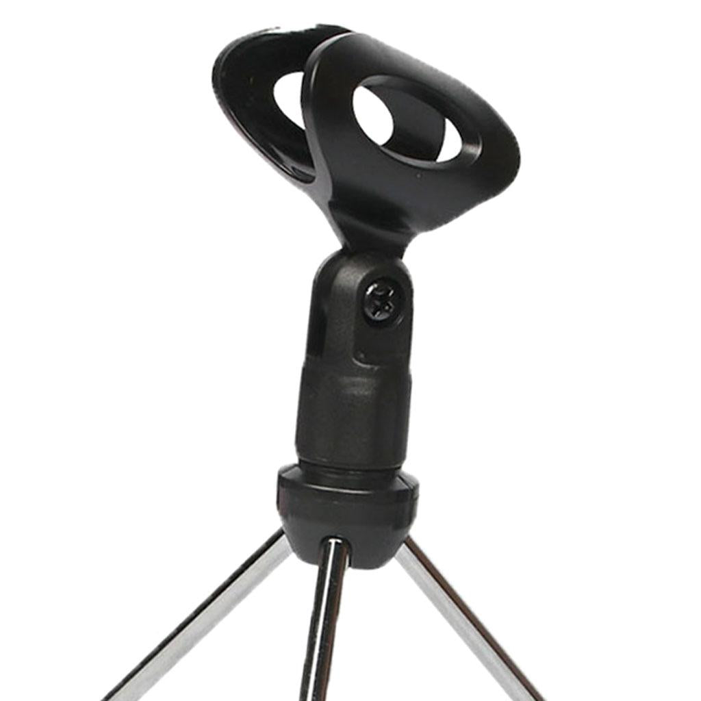 Adjustable Microphone Tripod Stand Holder with Clip for 28-30mm Microphone