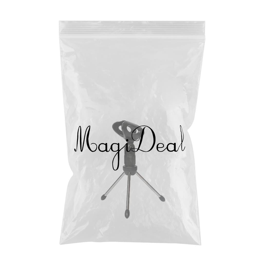 Adjustable Microphone Tripod Stand Holder with Clip for 28-30mm Microphone