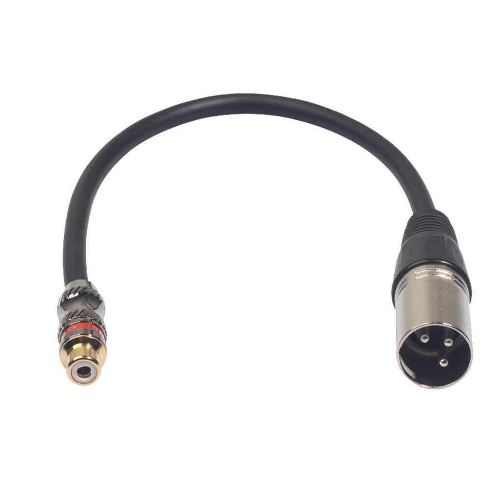 RCA/XLR Female to XLR Male XLR Headphone Cable Adapter Audio Line 30cm C