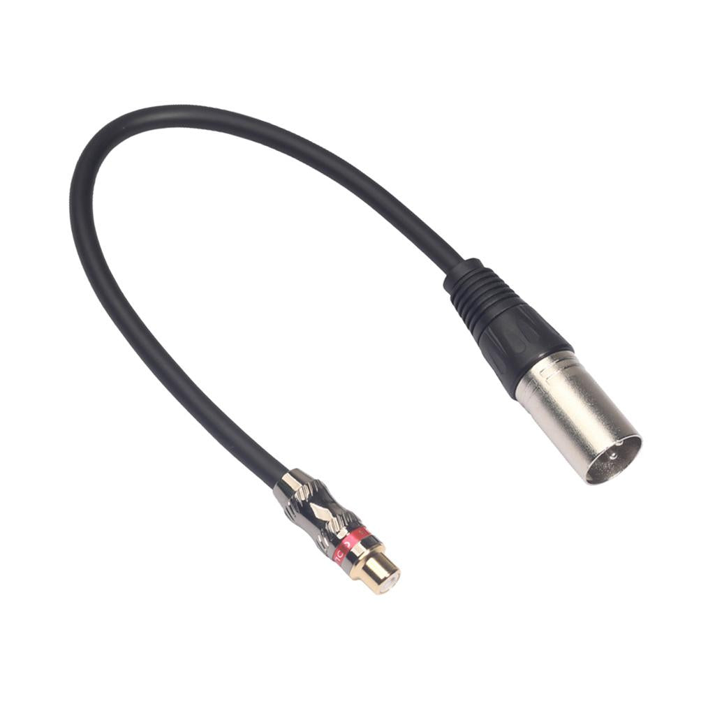 RCA/XLR Female to XLR Male XLR Headphone Cable Adapter Audio Line 30cm C