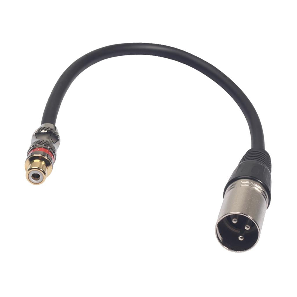 RCA/XLR Female to XLR Male XLR Headphone Cable Adapter Audio Line 30cm C
