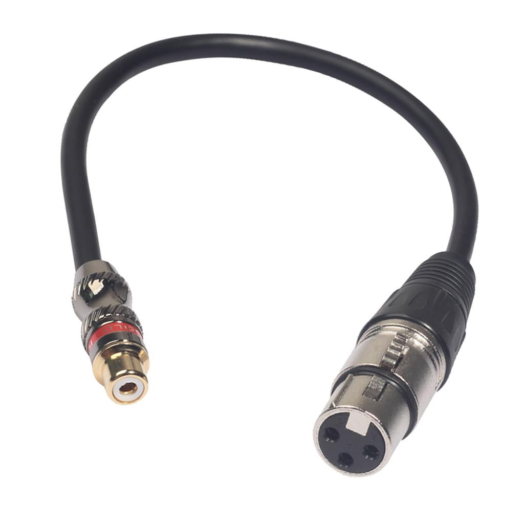 RCA/XLR Female to XLR Male XLR Headphone Cable Adapter Audio Line 30cm D