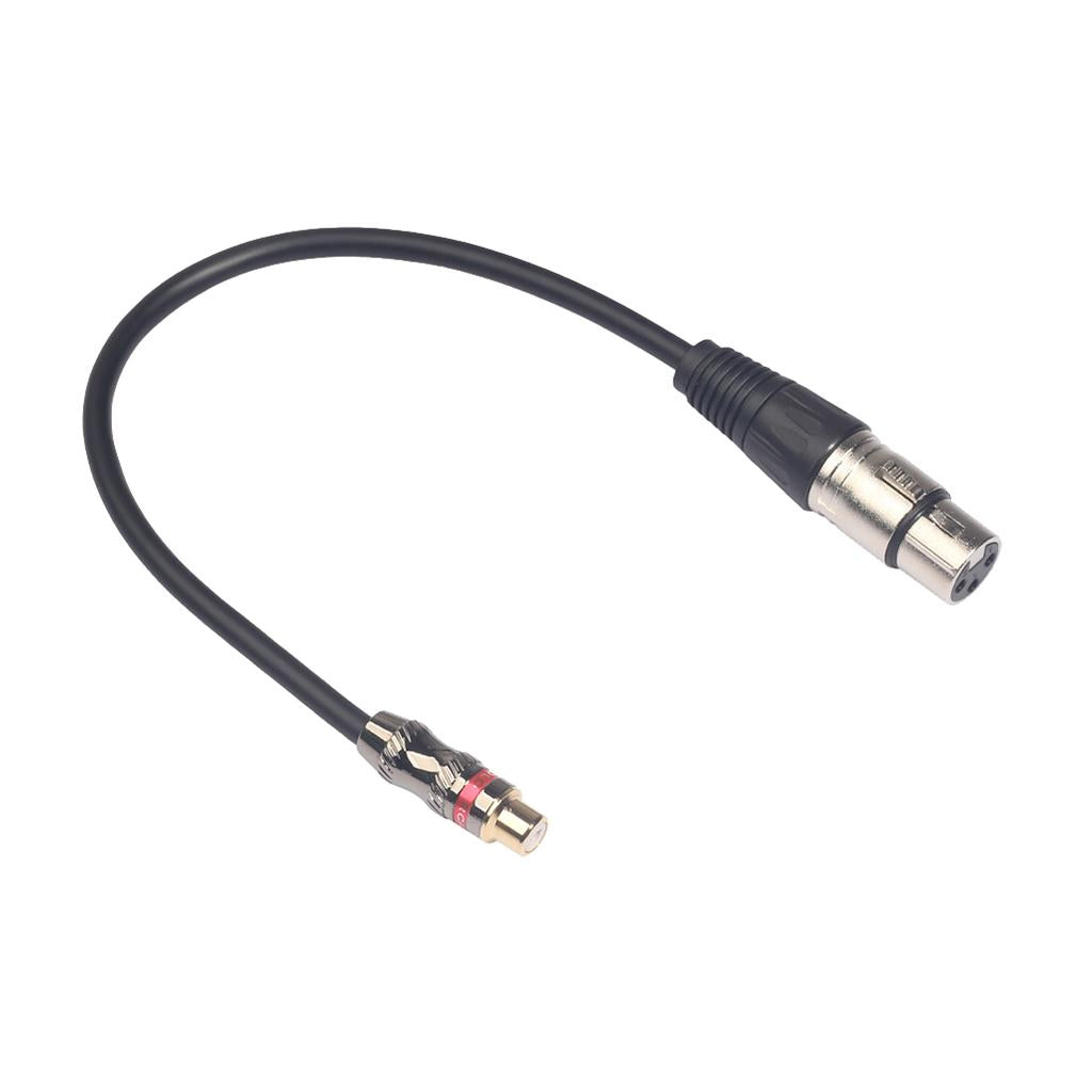 RCA/XLR Female to XLR Male XLR Headphone Cable Adapter Audio Line 30cm D