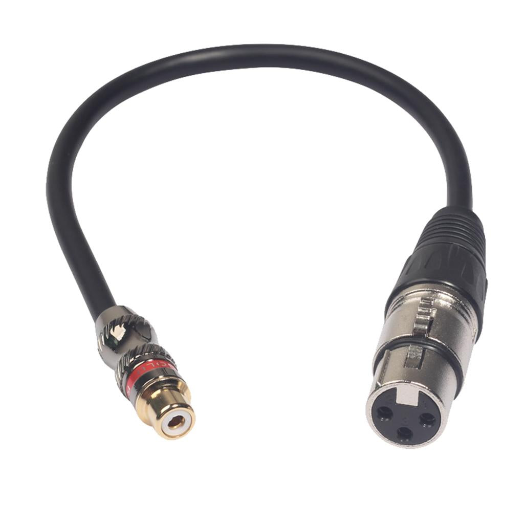 RCA/XLR Female to XLR Male XLR Headphone Cable Adapter Audio Line 30cm D