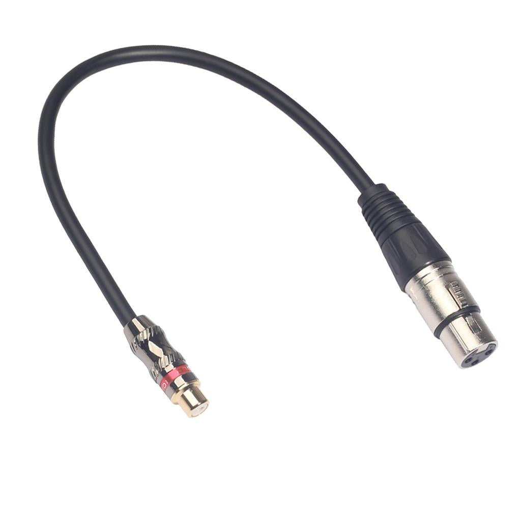 RCA/XLR Female to XLR Male XLR Headphone Cable Adapter Audio Line 30cm D