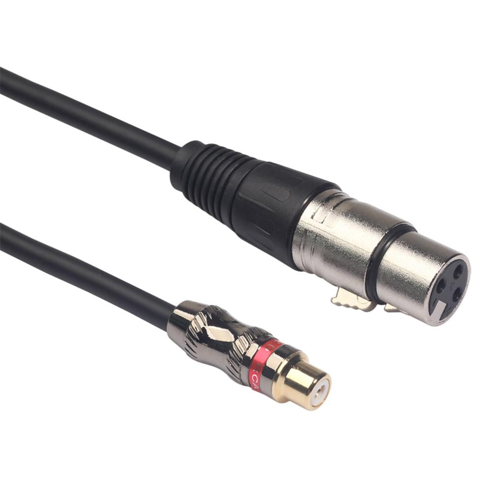 RCA/XLR Female to XLR Male XLR Headphone Cable Adapter Audio Line 30cm D