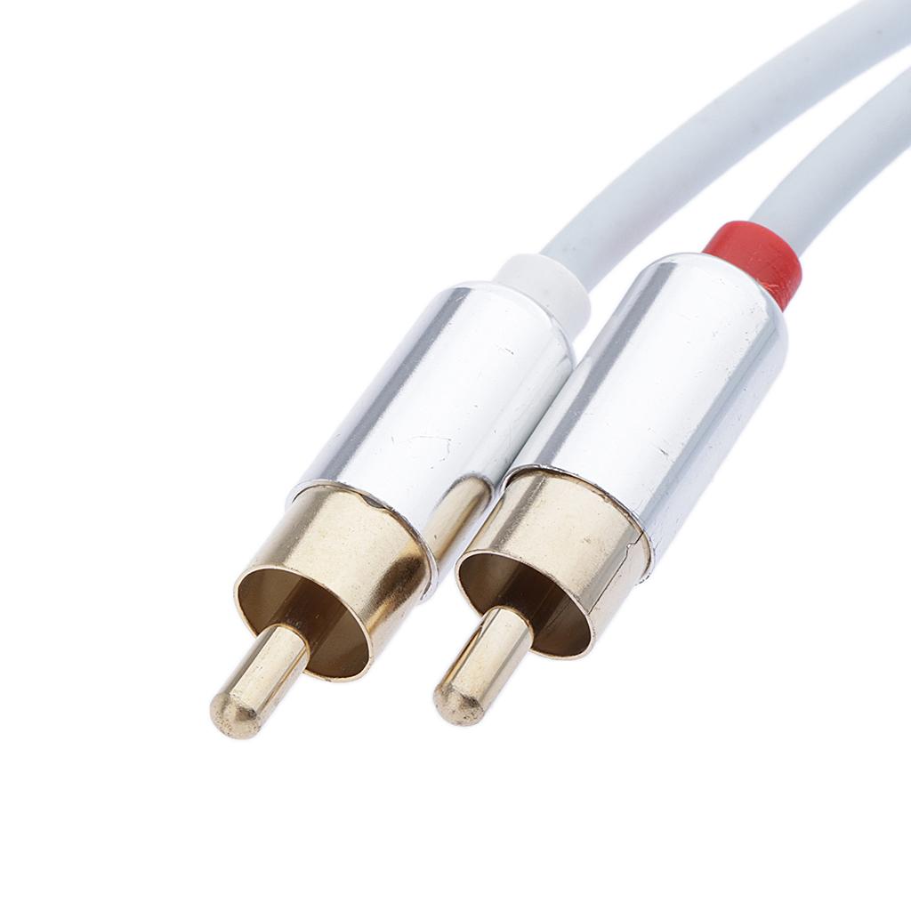 3.5mm Male to 2RCA Male Audio Stereo Y Splitter Cable for Tablet PC White