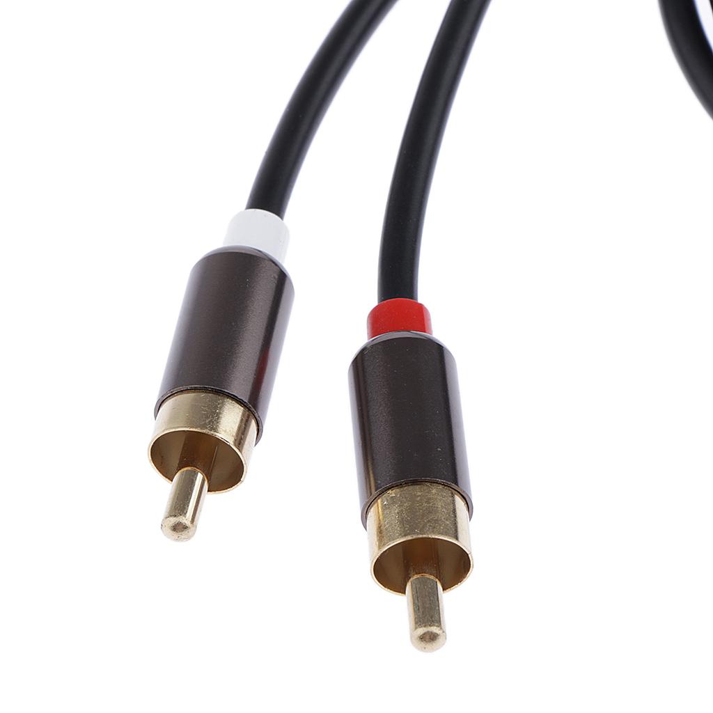 3.5mm Male to 2RCA Male Audio Stereo Y Splitter Cable for Tablet PC Black