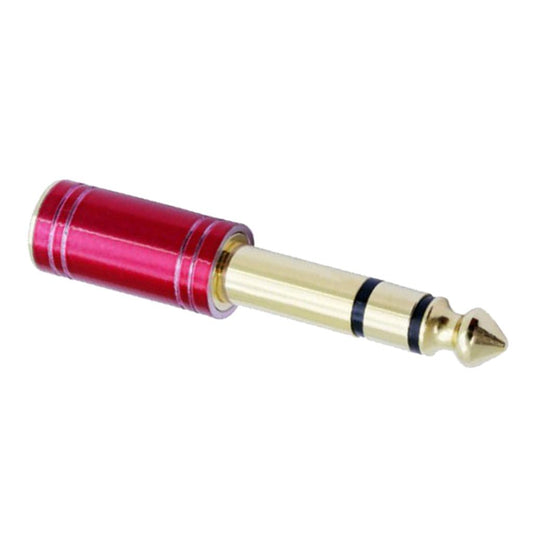 6.35mm 1/4 inch Male to 3.5mm 1/8 inch Female Stereo Audio Adapter Red