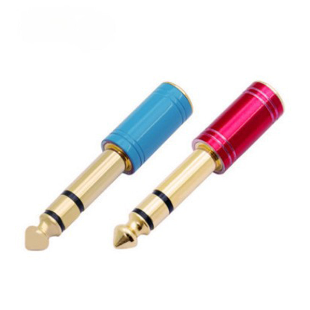 6.35mm 1/4 inch Male to 3.5mm 1/8 inch Female Stereo Audio Adapter Blue