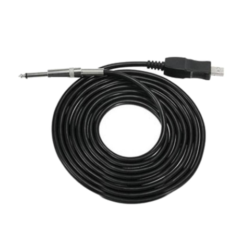 Guitar Audio Cable 10ft USB Interface Male to 1/4 inch 6.35mm Male Mono Plug