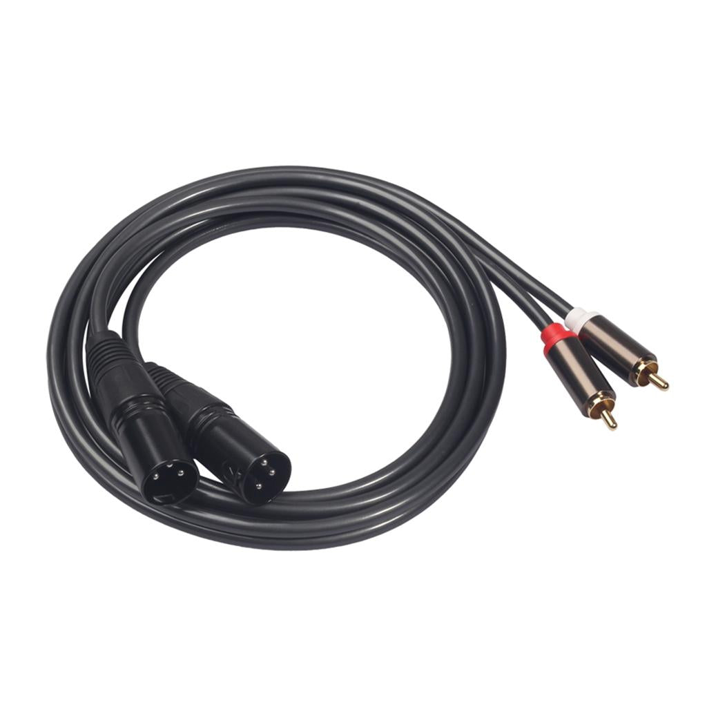 Audiophile Audio Cable 2 RCA Male to XLR Female Audio Extension Cable 3Pin  