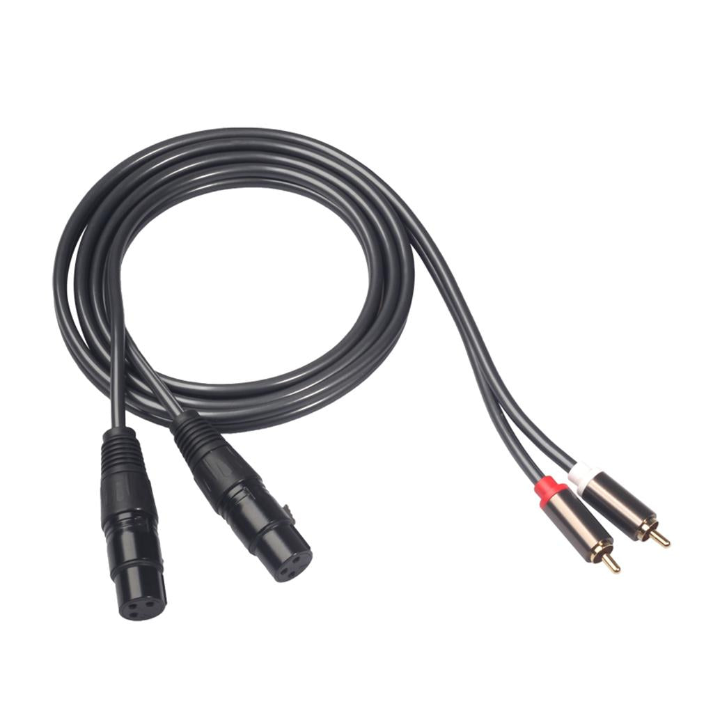 Audiophile Audio Cable 2 RCA Male to XLR Female Audio Extension Cable 3Pin