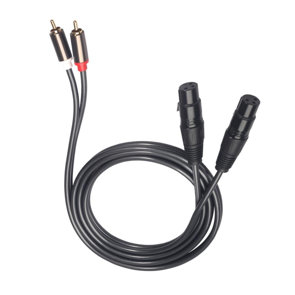 Audiophile Audio Cable 2 RCA Male to XLR Female Audio Extension Cable 3Pin