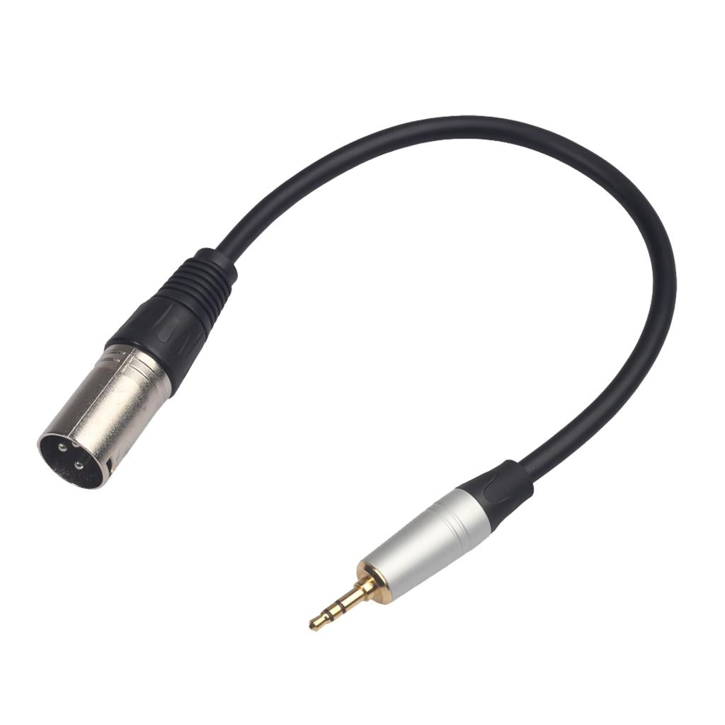 Headset Audio Cable 3.5mm Male to XLR Male Stereo Audio Extension Cable Plug