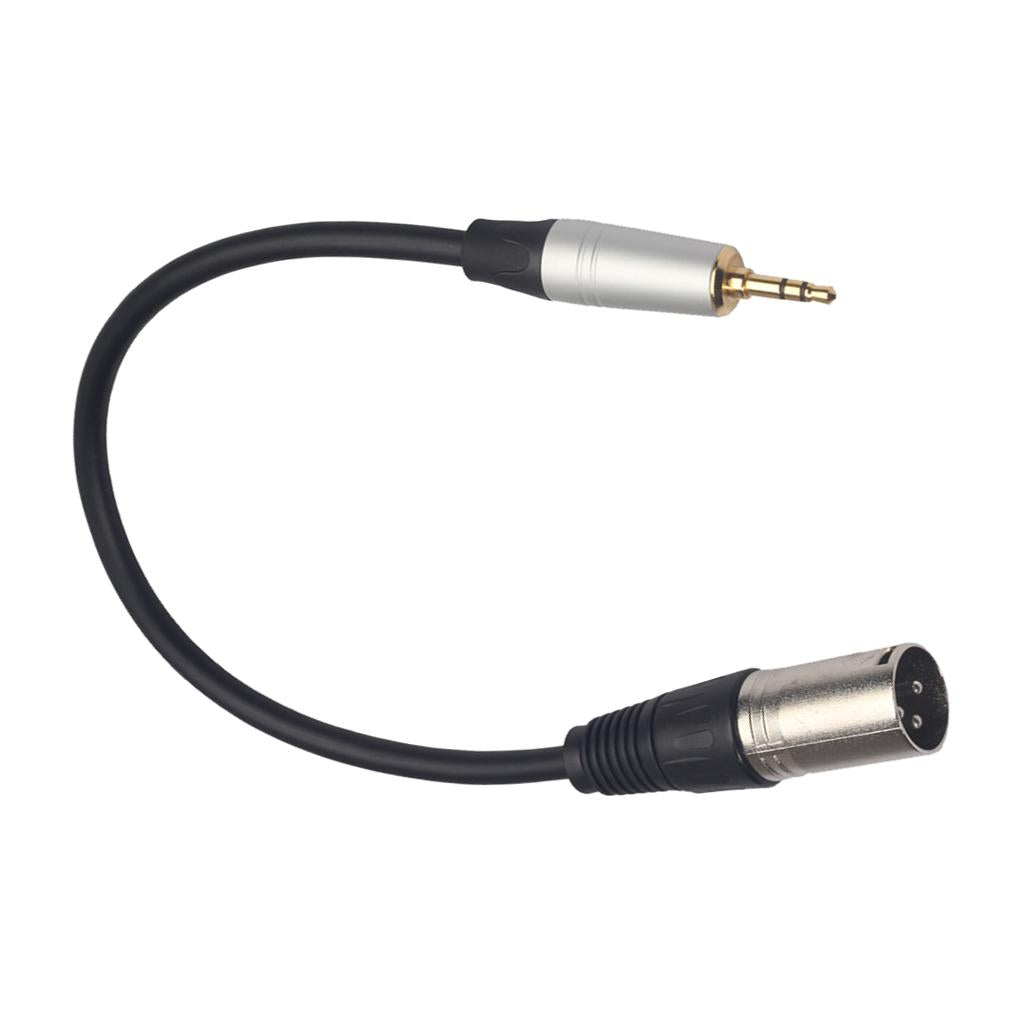 Headset Audio Cable 3.5mm Male to XLR Male Stereo Audio Extension Cable Plug