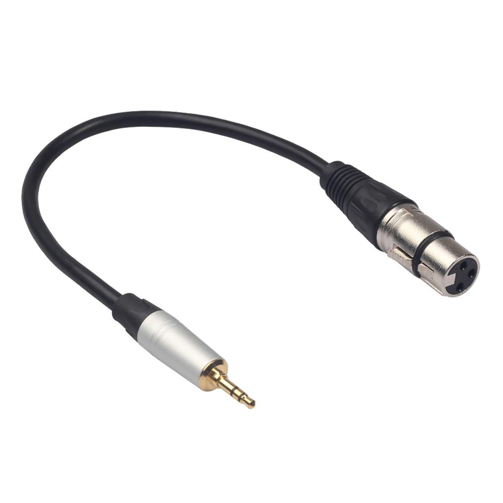 Headset Audio Cable 3.5mm Male to XLR Female Stereo Audio Cable Plug