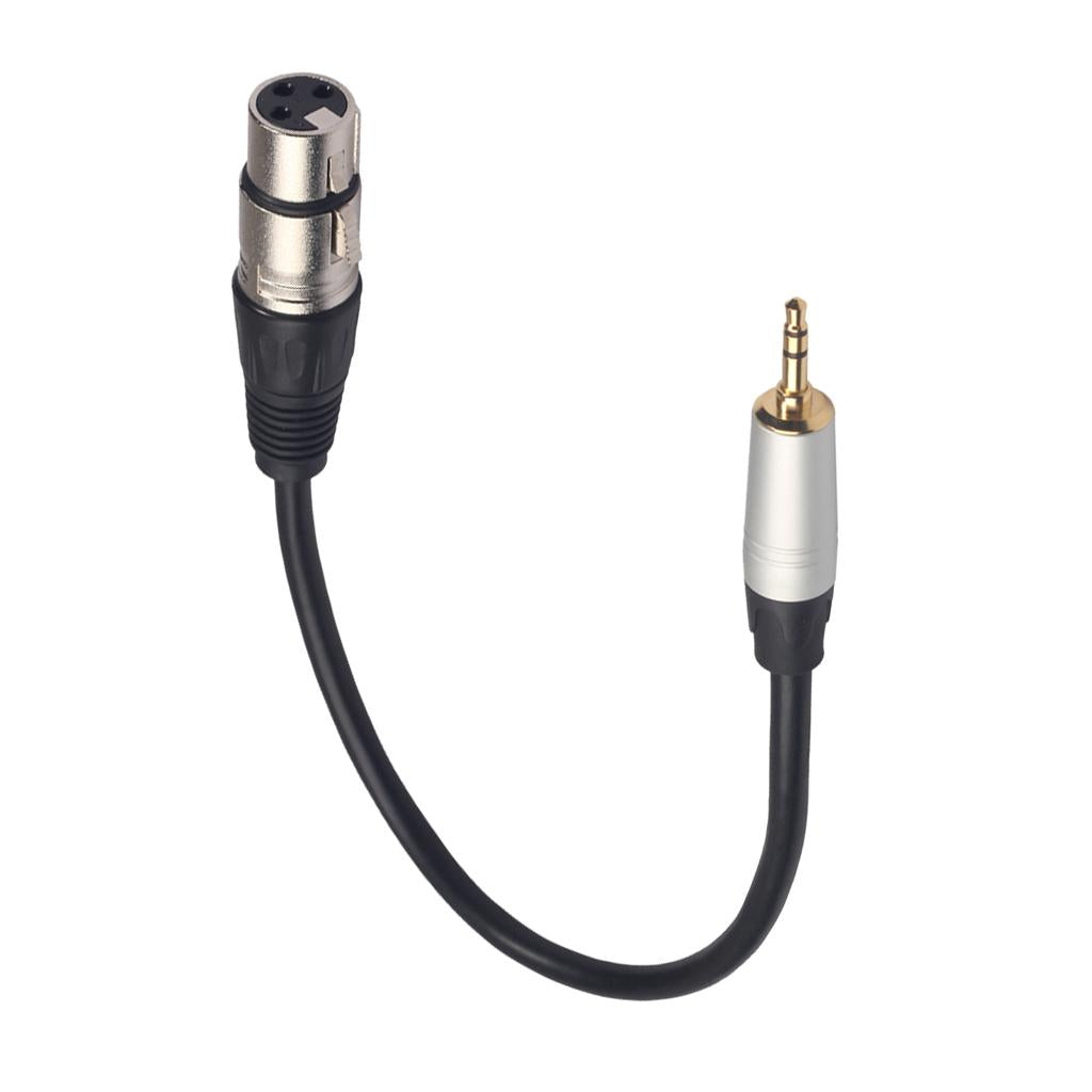 Headset Audio Cable 3.5mm Male to XLR Female Stereo Audio Cable Plug