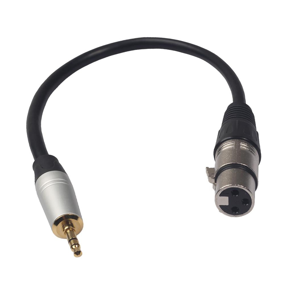 Headset Audio Cable 3.5mm Male to XLR Female Stereo Audio Cable Plug