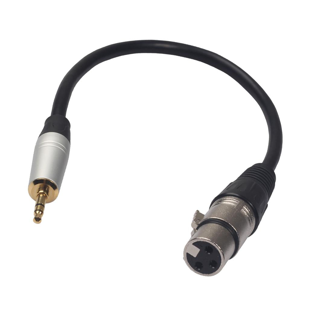 Headset Audio Cable 3.5mm Male to XLR Female Stereo Audio Cable Plug