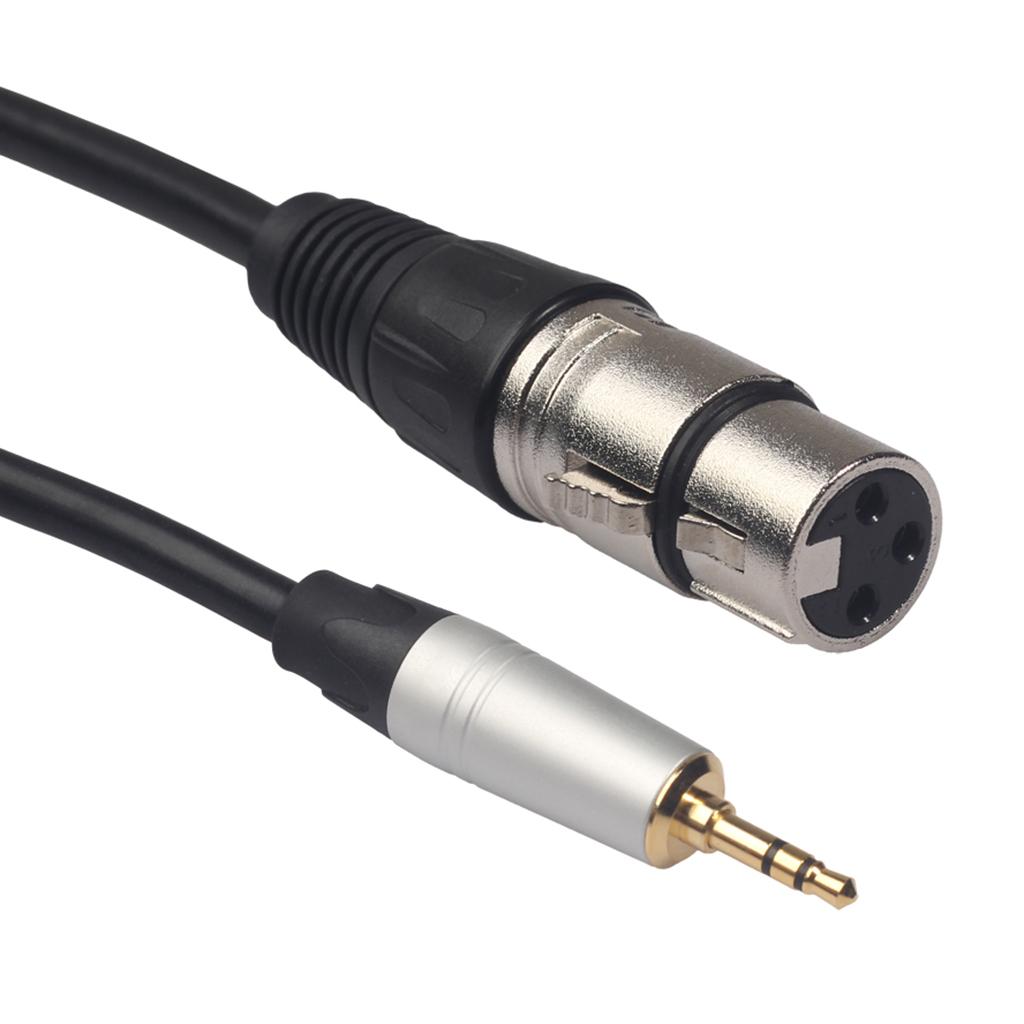 Headset Audio Cable 3.5mm Male to XLR Female Stereo Audio Cable Plug