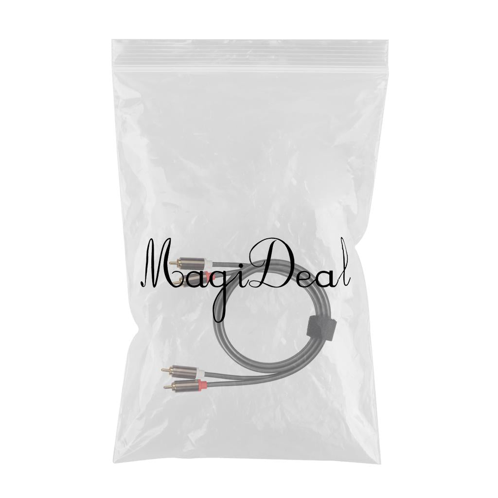 2RCA to 2RCA Male to Male Audio Cable for Home Theater DVD TV Amplifier 1m