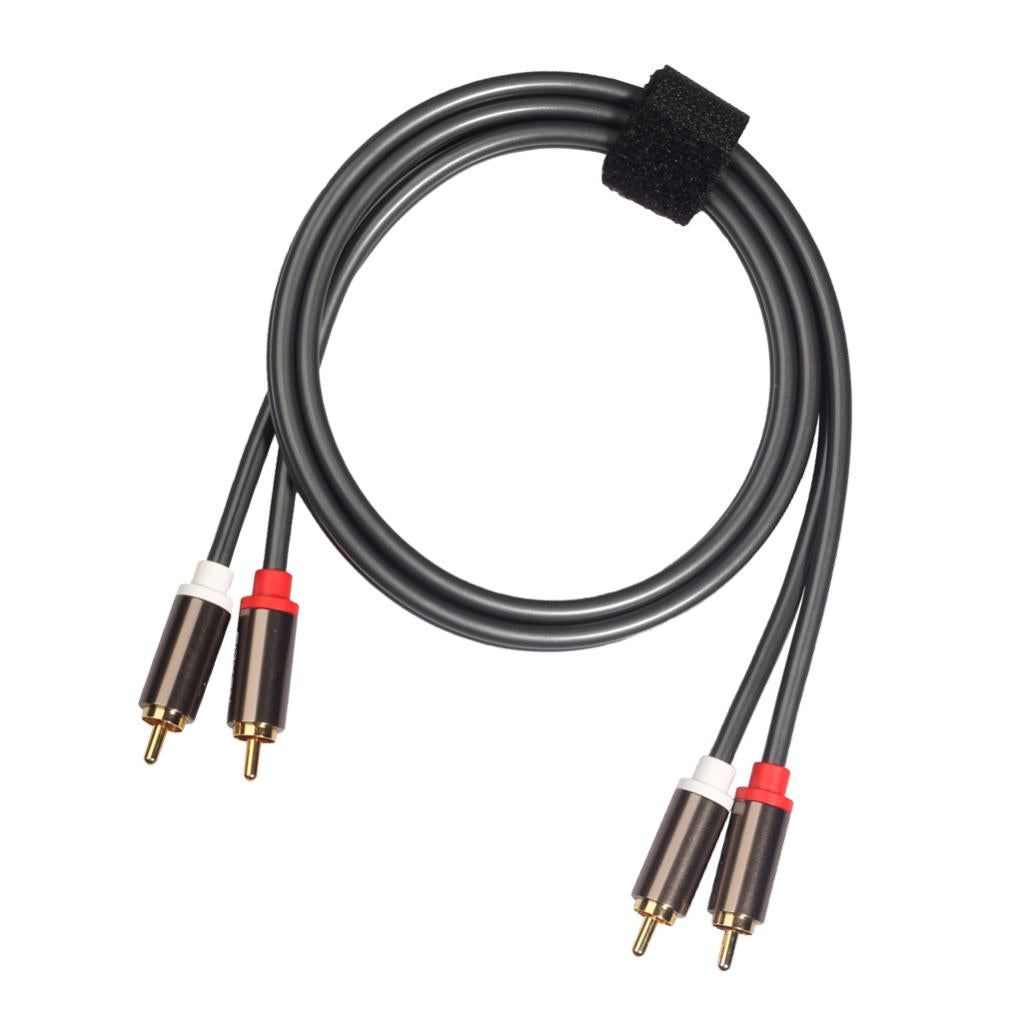 2RCA to 2RCA Male to Male Audio Cable for Home Theater DVD TV Amplifier 1m