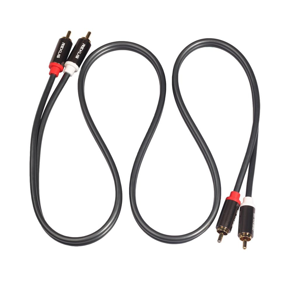 2RCA to 2RCA Male to Male Audio Cable for Home Theater DVD TV Amplifier 1.8m