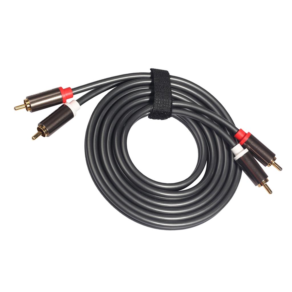 2RCA to 2RCA Male to Male Audio Cable for Home Theater DVD TV Amplifier 3m