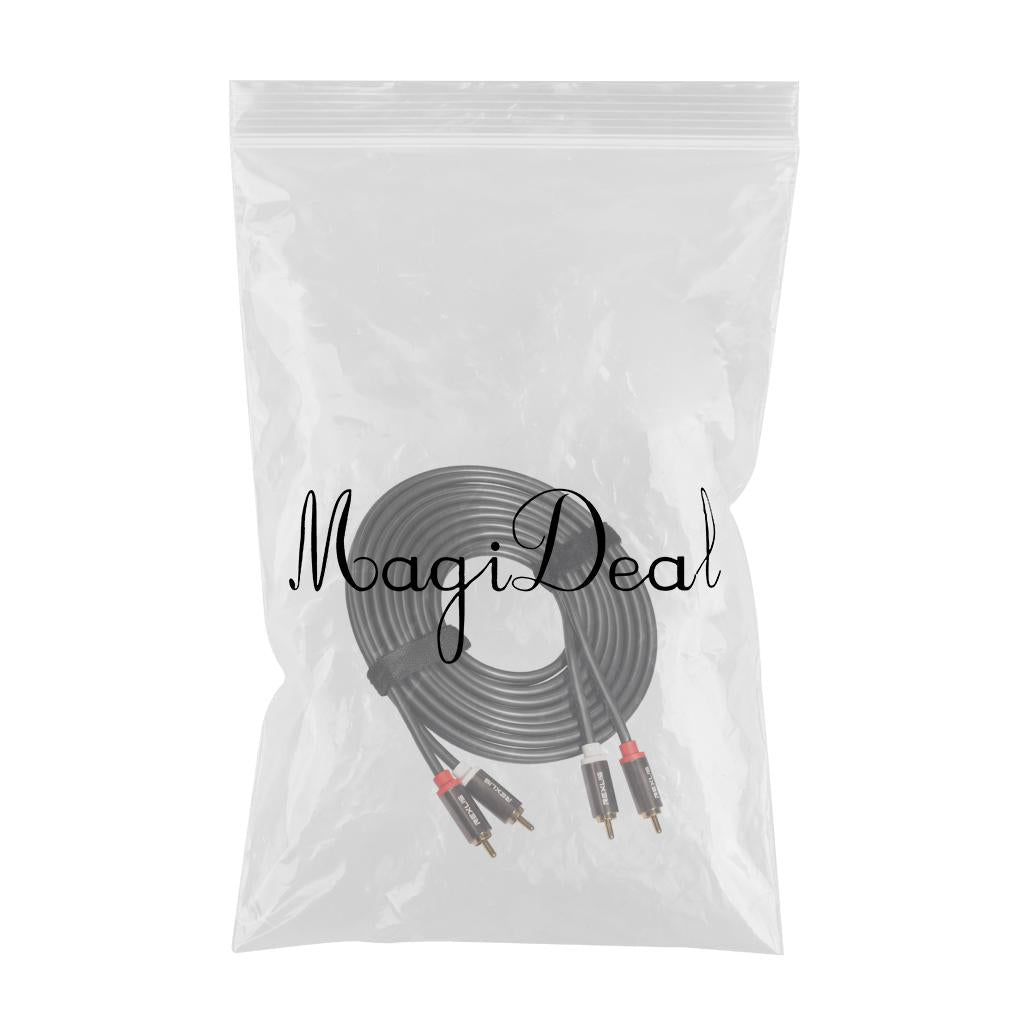 2RCA to 2RCA Male to Male Audio Cable for Home Theater DVD TV Amplifier 5m