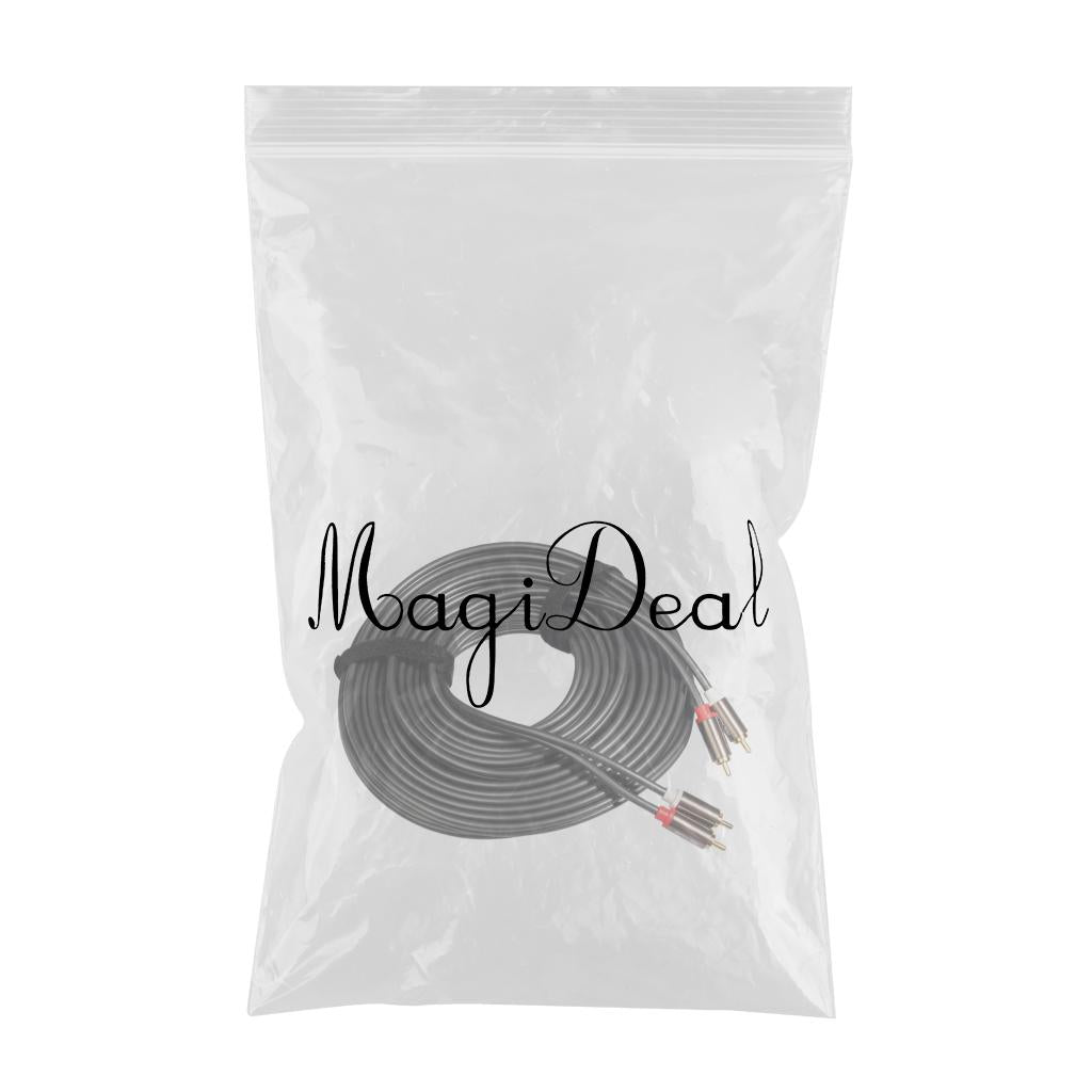 2RCA to 2RCA Male to Male Audio Cable for Home Theater DVD TV Amplifier 10m