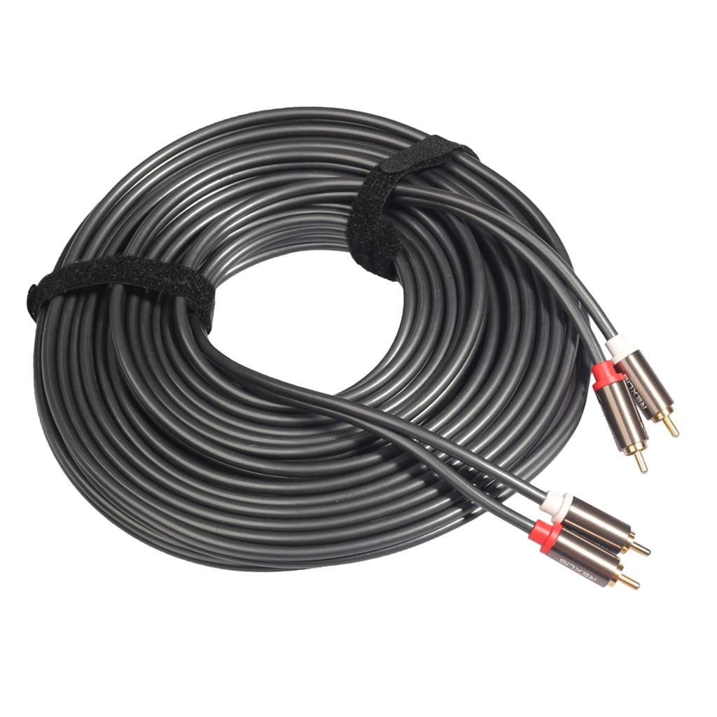 2RCA to 2RCA Male to Male Audio Cable for Home Theater DVD TV Amplifier 10m