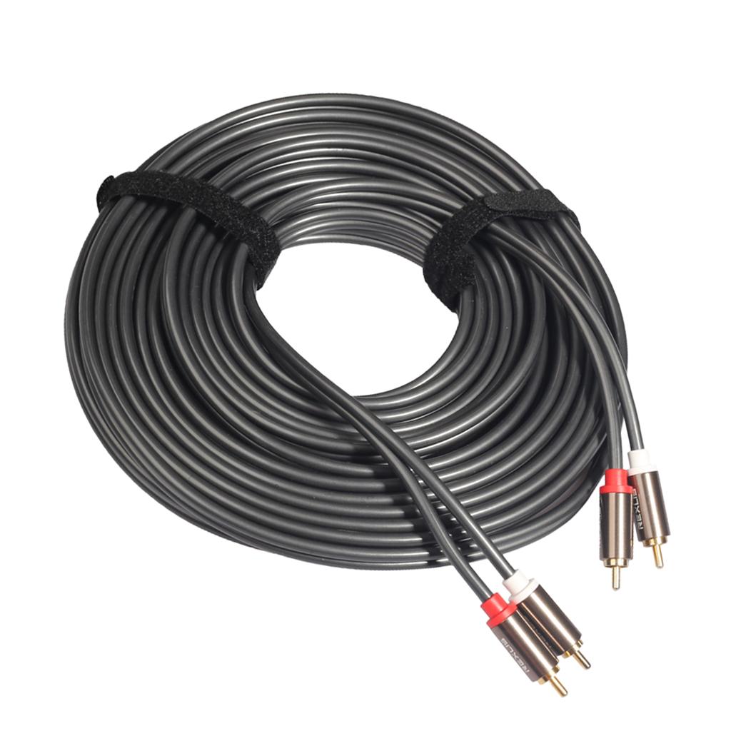2RCA to 2RCA Male to Male Audio Cable for Home Theater DVD TV Amplifier 10m