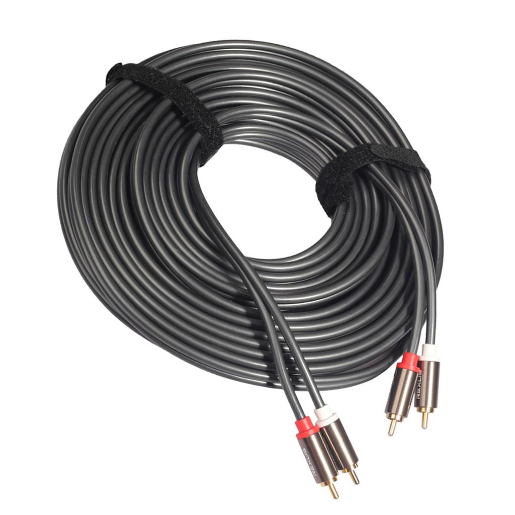 2RCA to 2RCA Male to Male Audio Cable for Home Theater DVD TV Amplifier 10m