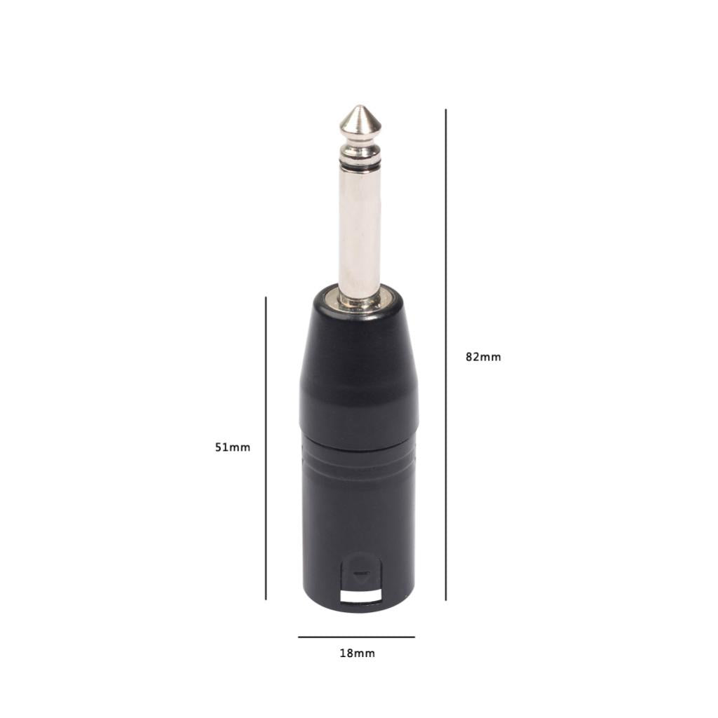 3 Pin XLR Male to 6.35mm Male Mono Jack Lead Adapter Microphone