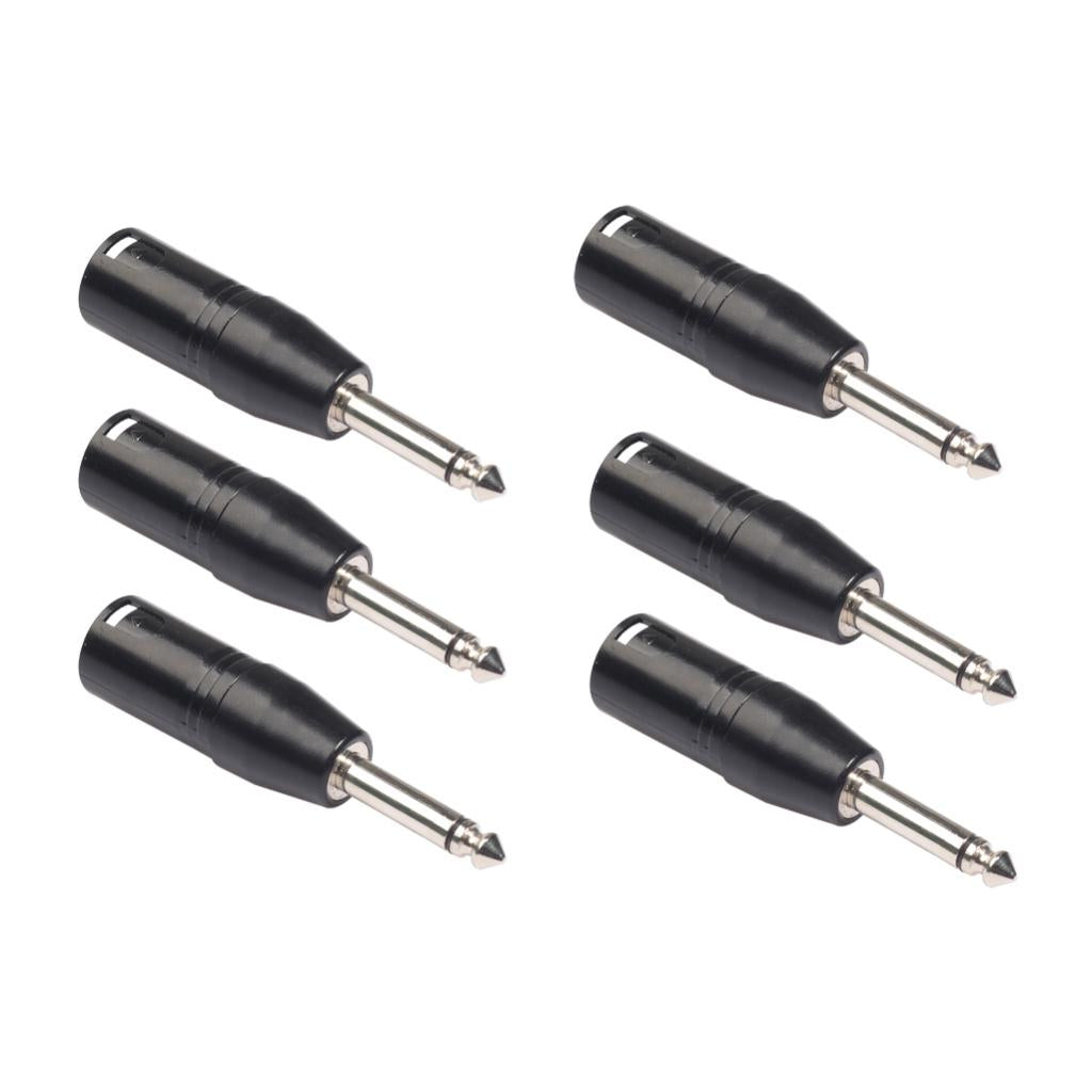 3 Pin XLR Male to 6.35mm Male Mono Jack Lead Adapter Microphone