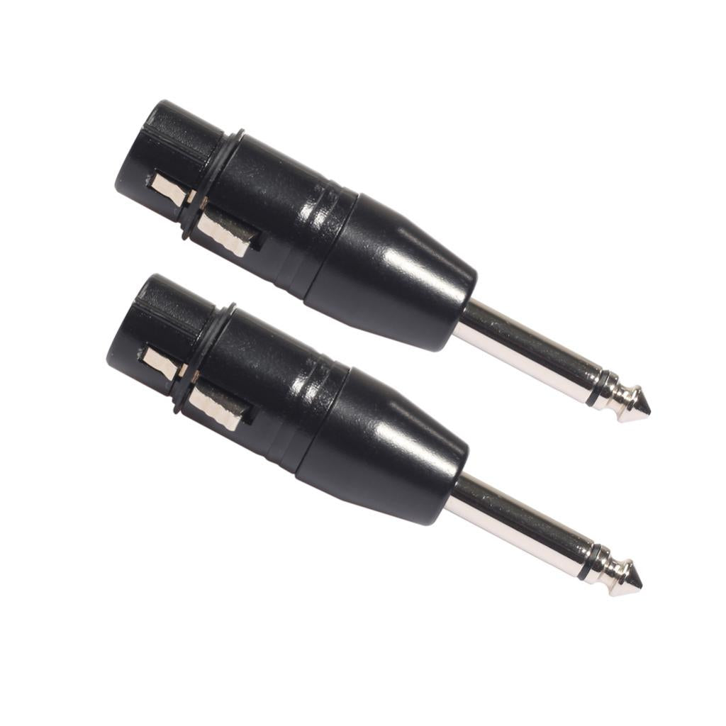 3 Pin XLR Female to 6.35mm Male Mono Jack Lead Adapter Microphone Leader